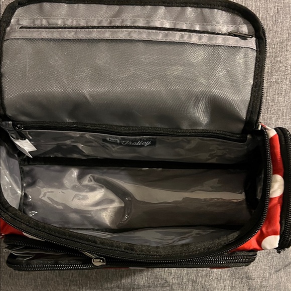 NWOT Lug Trolley Red and White Polka Dot Makeup Organizer - Picture 4 of 6